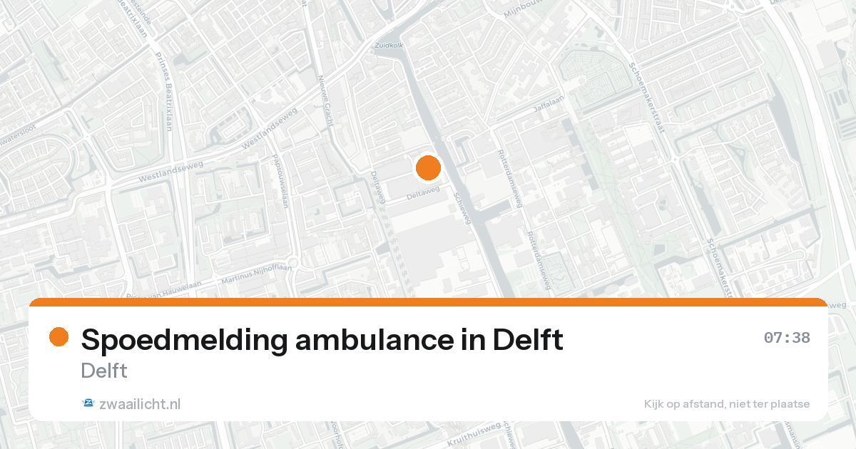 Spoedmelding ambulance in Delft — 19 aug 2026