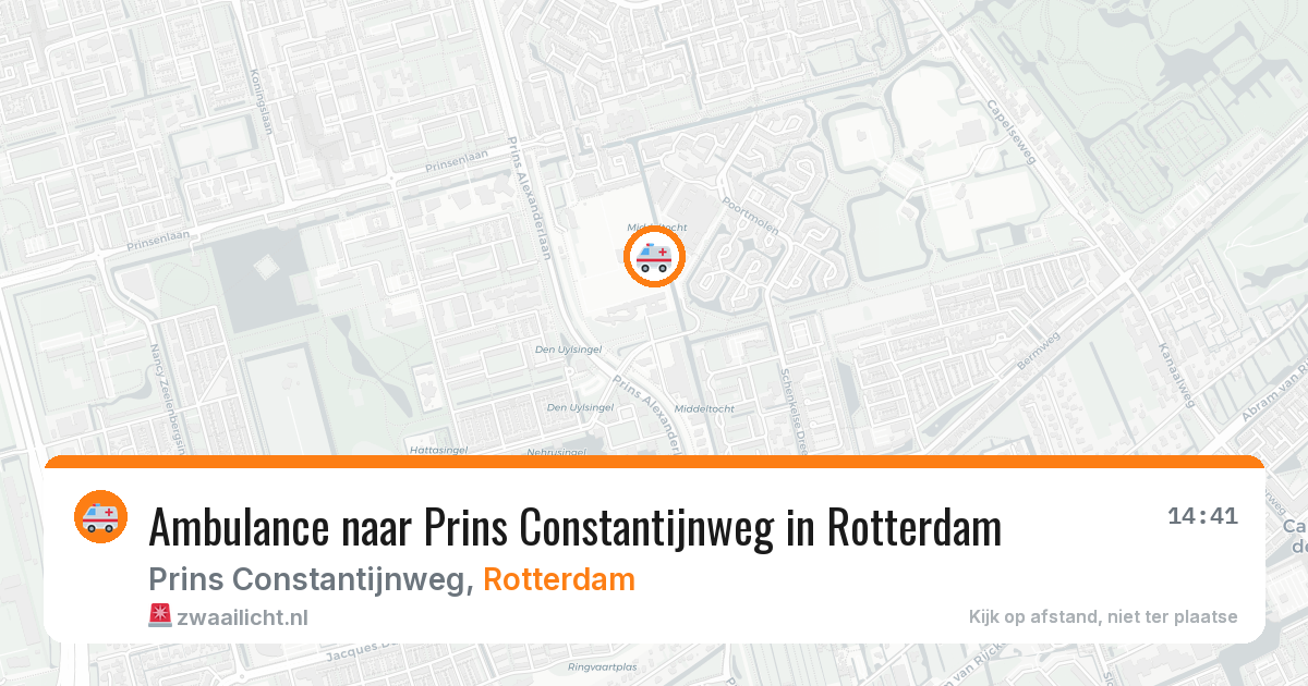 Ambulance naar Prins Constantijnweg in Rotterdam — 23 apr 2026