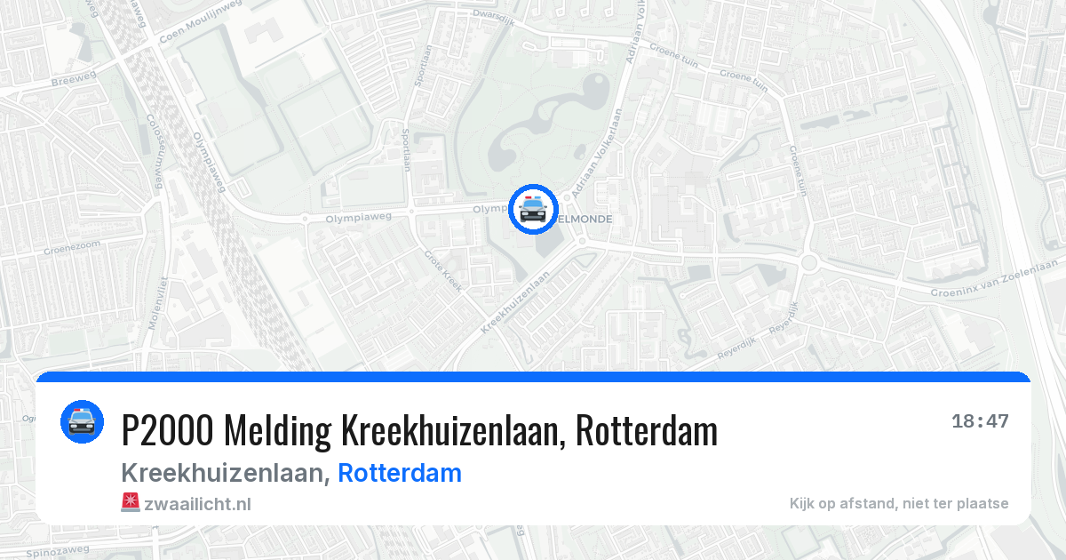 P2000 Melding Kreekhuizenlaan, Rotterdam — 16 mrt 2026