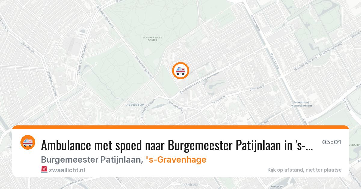 Ambulance met spoed naar Burgemeester Patijnlaan in 's-Gravenhage — 29 jan 2026