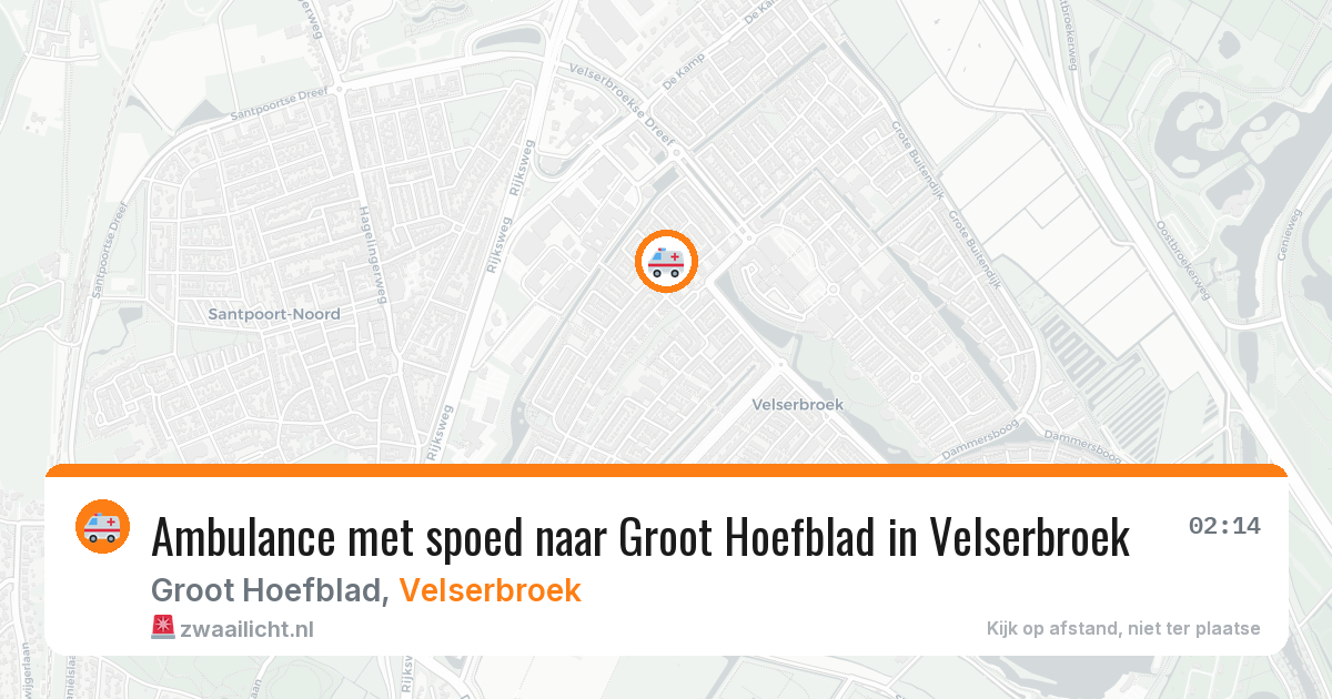 Ambulance met spoed naar Groot Hoefblad in Velserbroek — 24 mei 2026