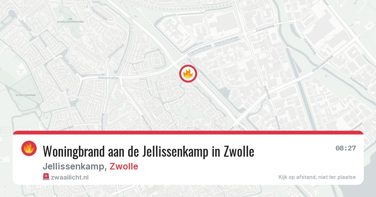 Woningbrand aan de Jellissenkamp in Zwolle — 28 mrt 2026
