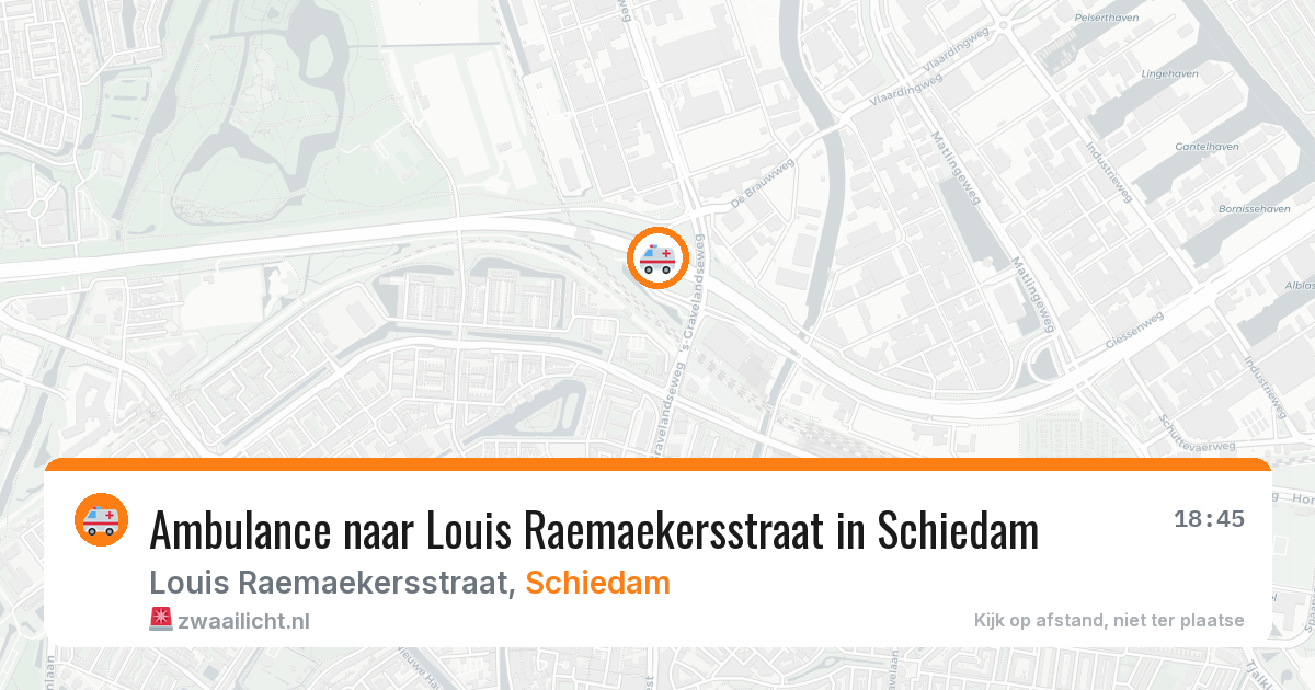 Ambulance naar Louis Raemaekersstraat in Schiedam — 11 aug 2026