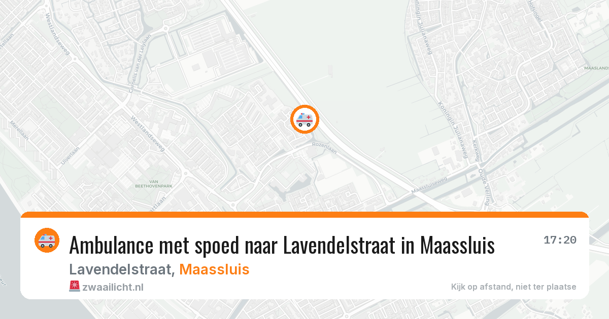 Ambulance met spoed naar Lavendelstraat in Maassluis — 20 mei 2026