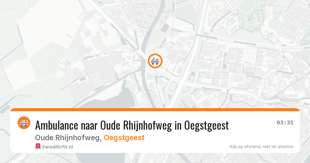 Ambulance naar Oude Rhijnhofweg in Oegstgeest — 1 jul 2026