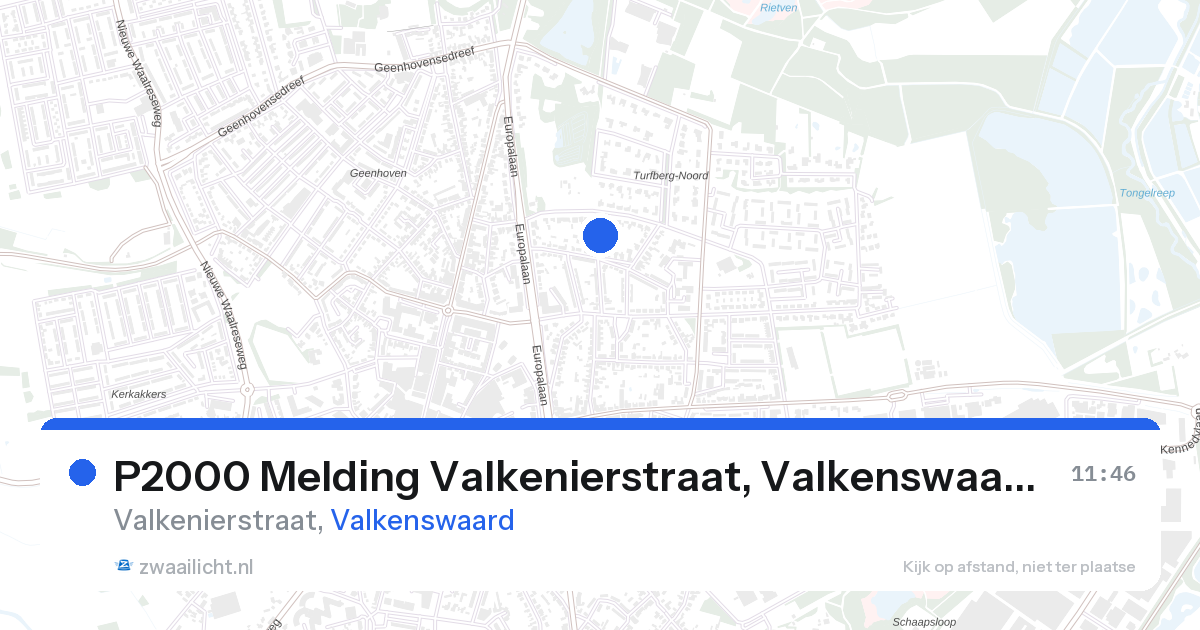 P2000 Melding Valkenierstraat, Valkenswaard — 28 aug 2026