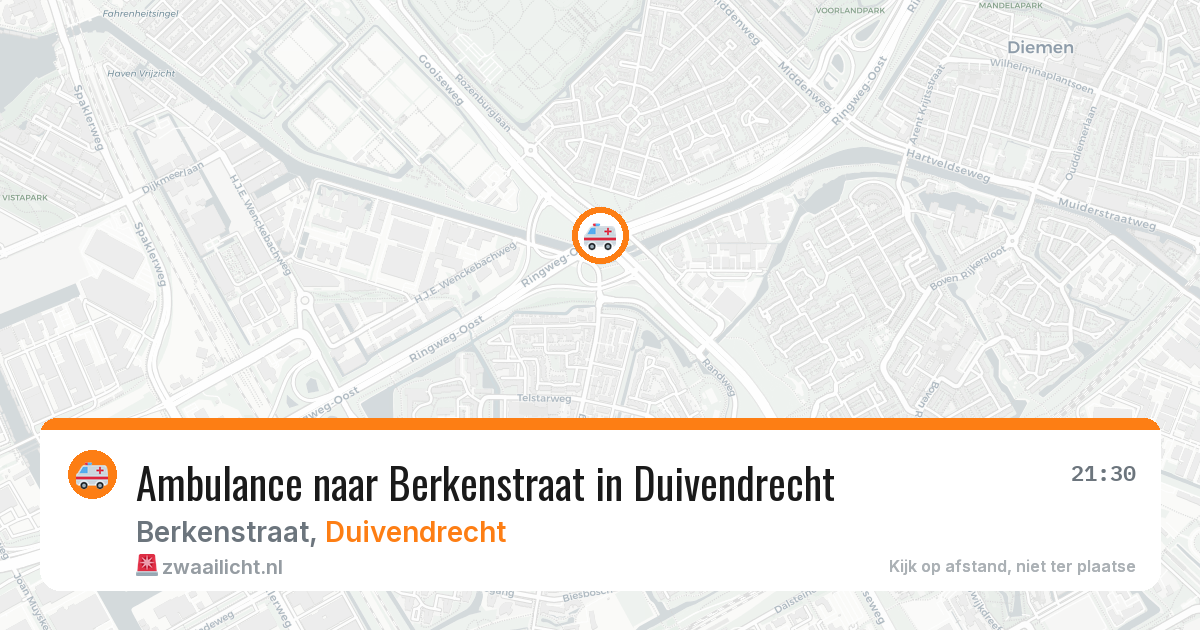 Ambulance naar Berkenstraat in Duivendrecht — 2 jul 2026