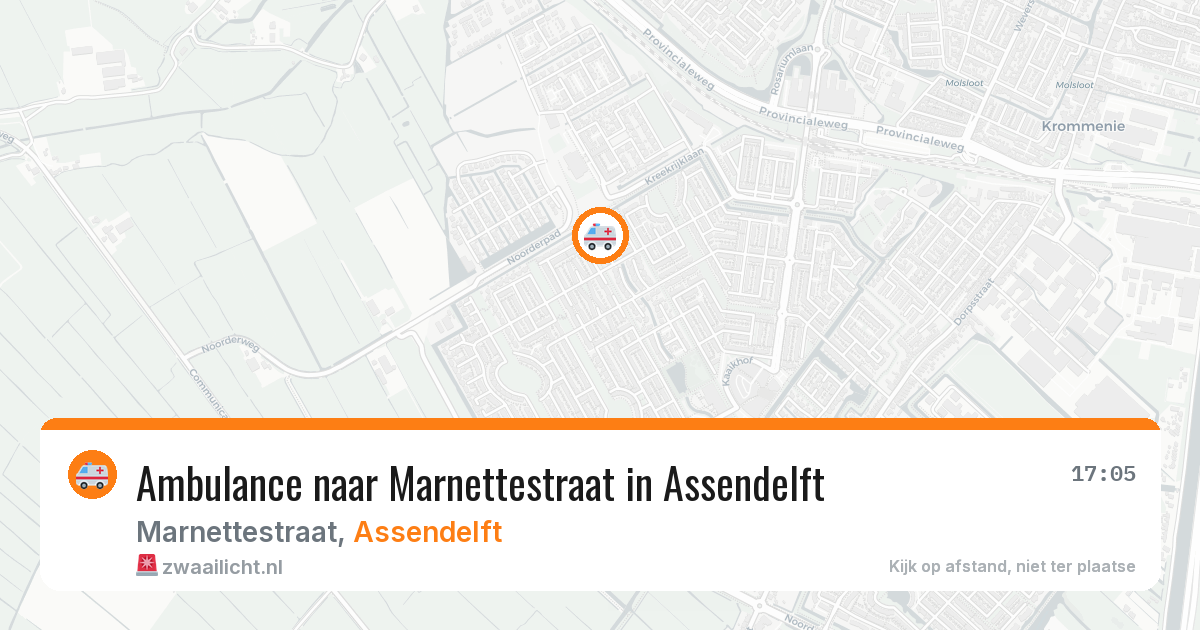 Ambulance naar Marnettestraat in Assendelft — 10 aug 2026