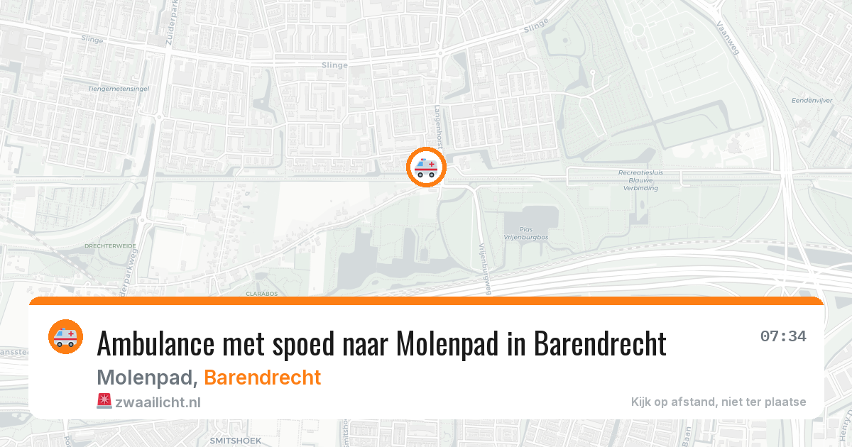 Ambulance met spoed naar Molenpad in Barendrecht — 10 mei 2026