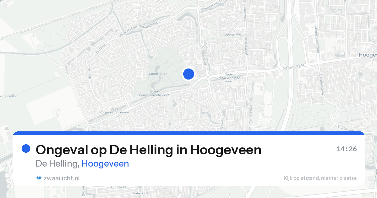 Ongeval op De Helling in Hoogeveen — 20 aug 2026