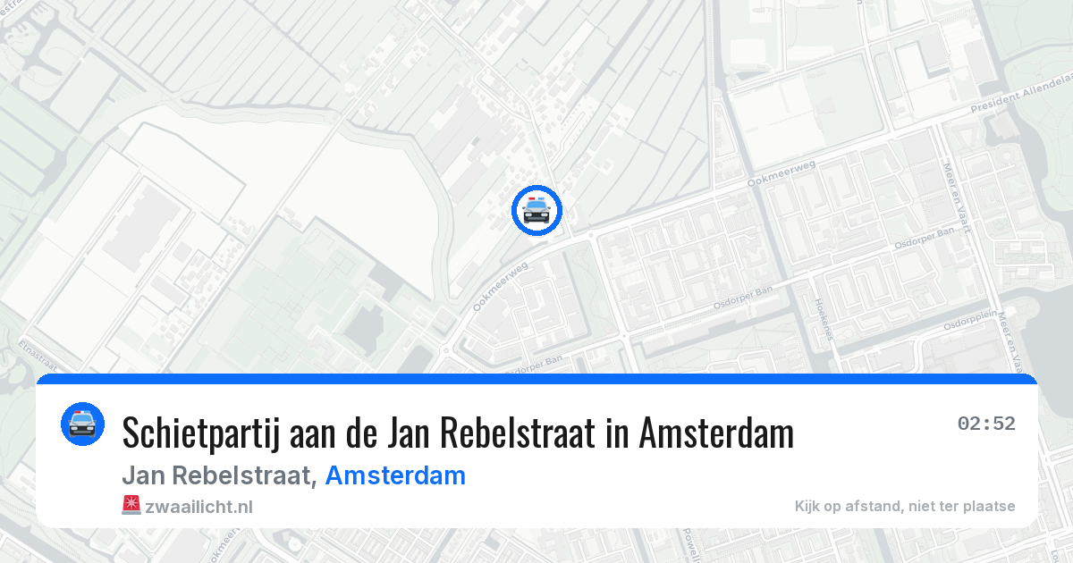 Schietpartij aan de Jan Rebelstraat in Amsterdam — 11 aug 2026