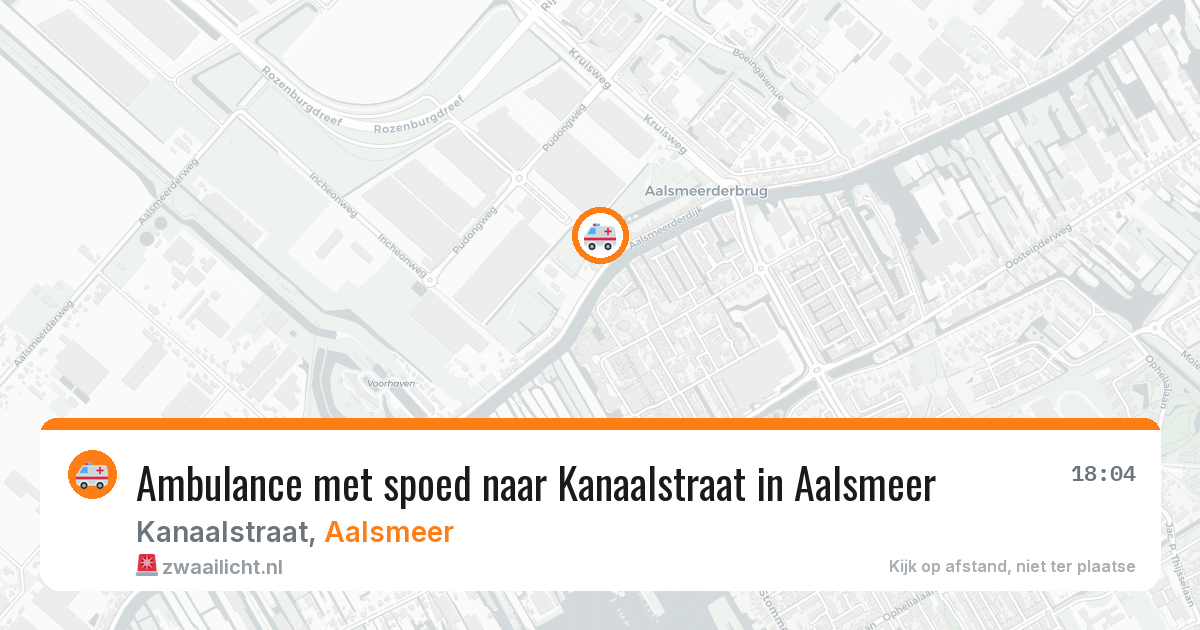 Ambulance met spoed naar Kanaalstraat in Aalsmeer — 8 jun 2026