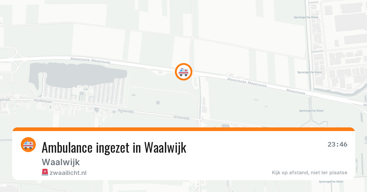 Ambulance ingezet in Waalwijk — 10 aug 2026