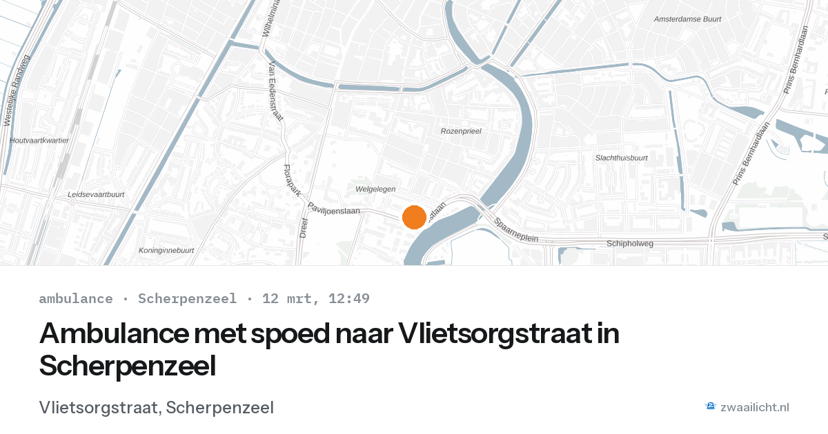 Ambulance met spoed naar Vlietsorgstraat in Scherpenzeel — 12 mrt 2026