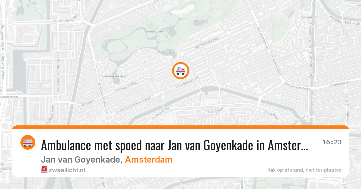 Ambulance met spoed naar Jan van Goyenkade in Amsterdam — 9 jun 2026