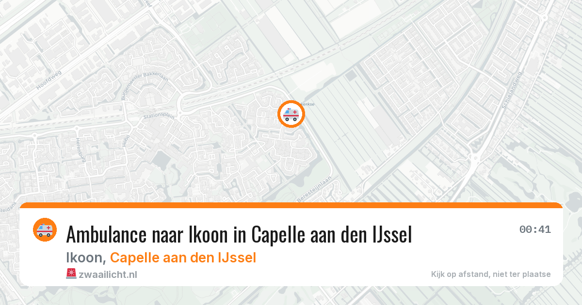Ambulance naar Ikoon in Capelle aan den IJssel — 13 aug 2026