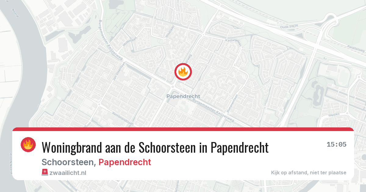 Woningbrand aan de Schoorsteen in Papendrecht — 22 jan 2026