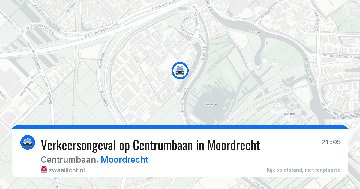 Verkeersongeval op Centrumbaan in Moordrecht — 1 jul 2026