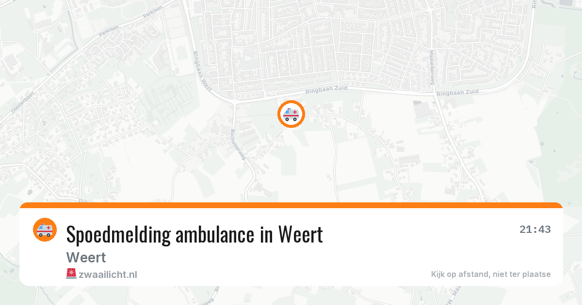 Spoedmelding ambulance in Weert — 22 jun 2026