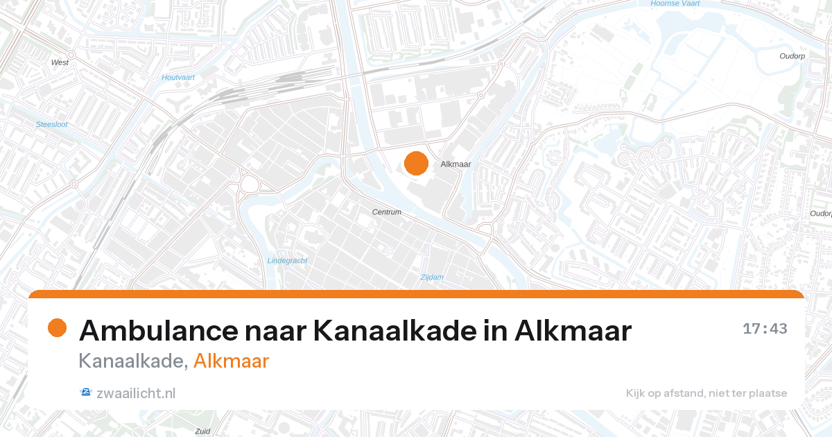 Ambulance naar Kanaalkade in Alkmaar — 27 aug 2026