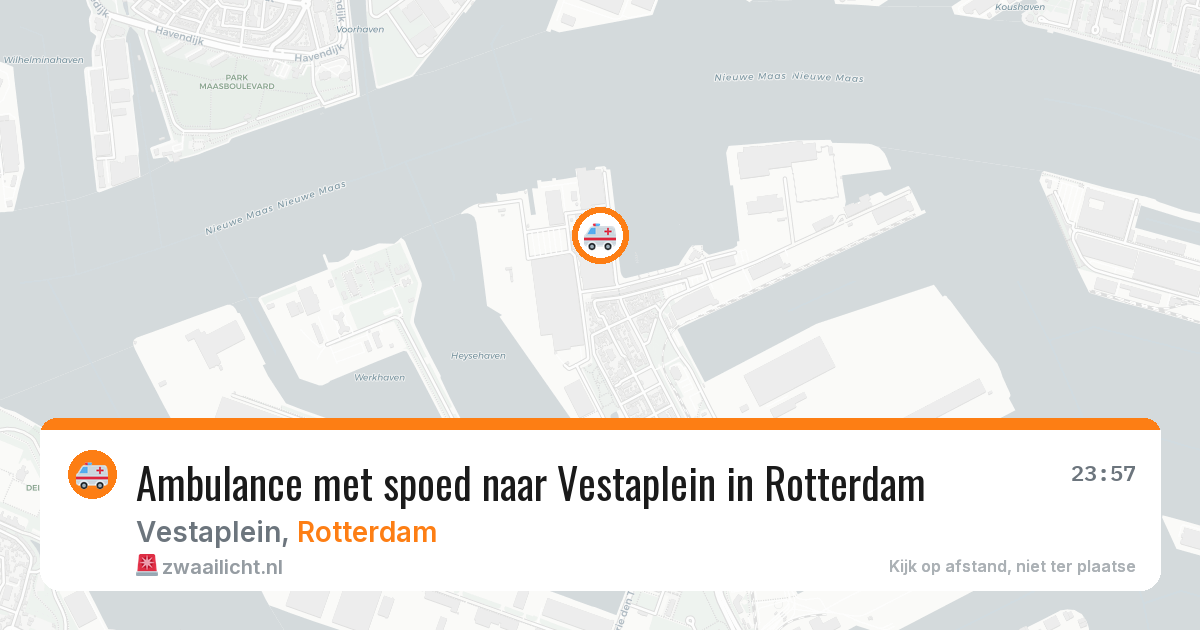 Ambulance met spoed naar Vestaplein in Rotterdam — 23 mei 2026