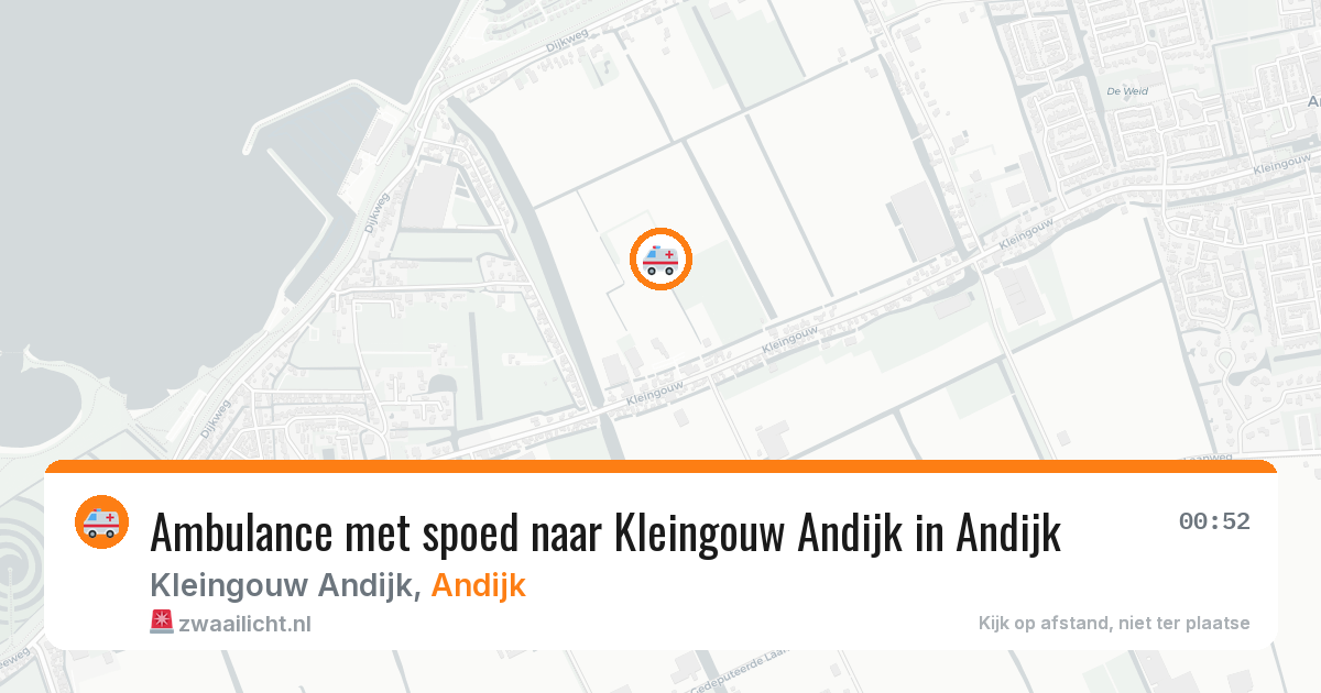 Ambulance met spoed naar Kleingouw Andijk in Andijk — 6 aug 2026