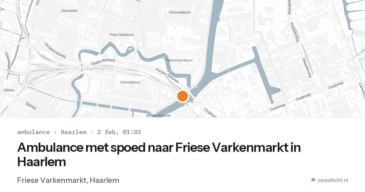 Ambulance met spoed naar Friese Varkenmarkt in Haarlem — 2 feb 2026