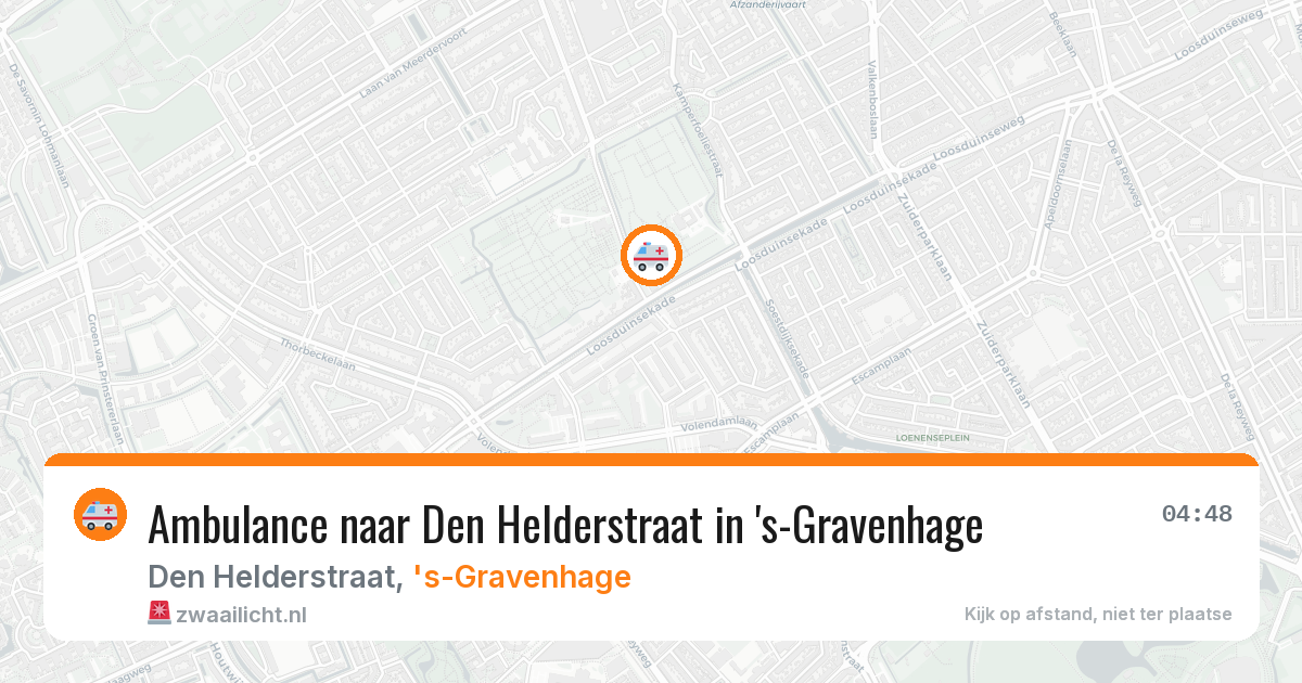 Ambulance naar Den Helderstraat in 's-Gravenhage — 5 aug 2026
