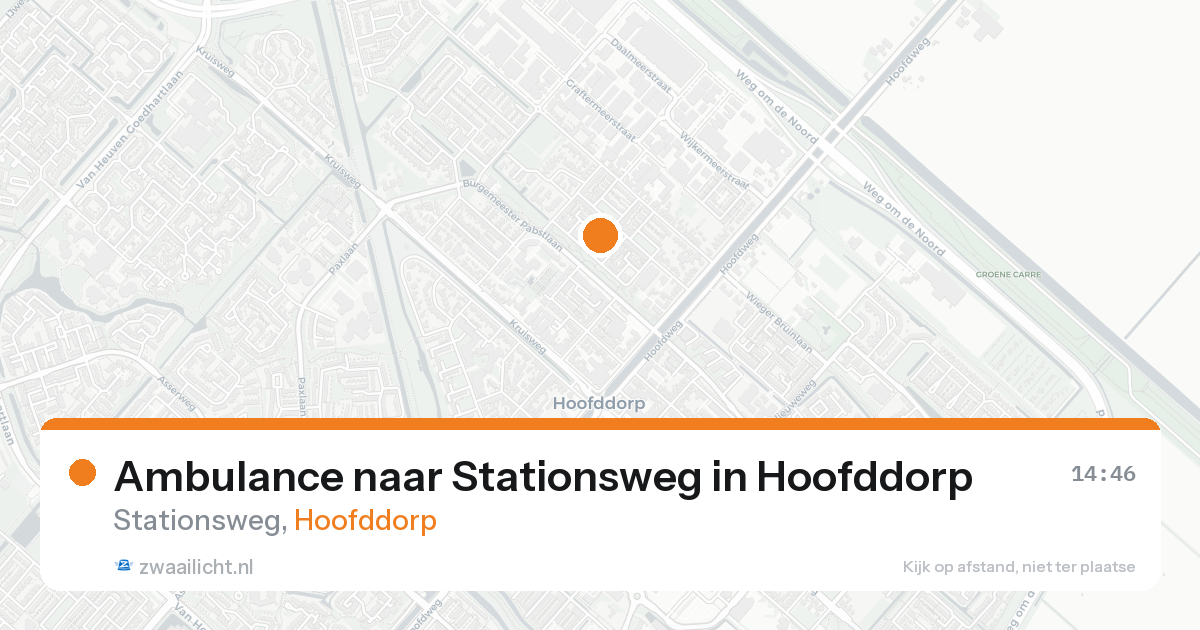 Ambulance naar Stationsweg in Hoofddorp — 21 aug 2026