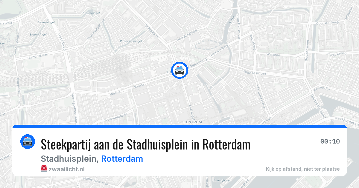 Steekpartij aan de Stadhuisplein in Rotterdam — 14 jun 2026