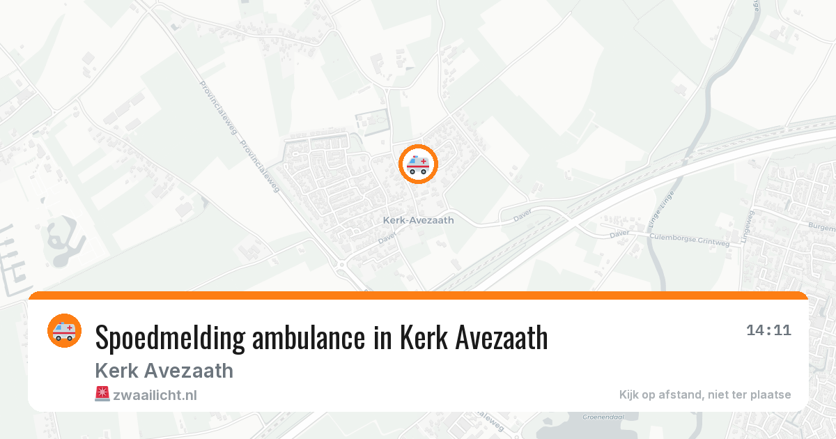 Spoedmelding ambulance in Kerk Avezaath — 11 apr 2026