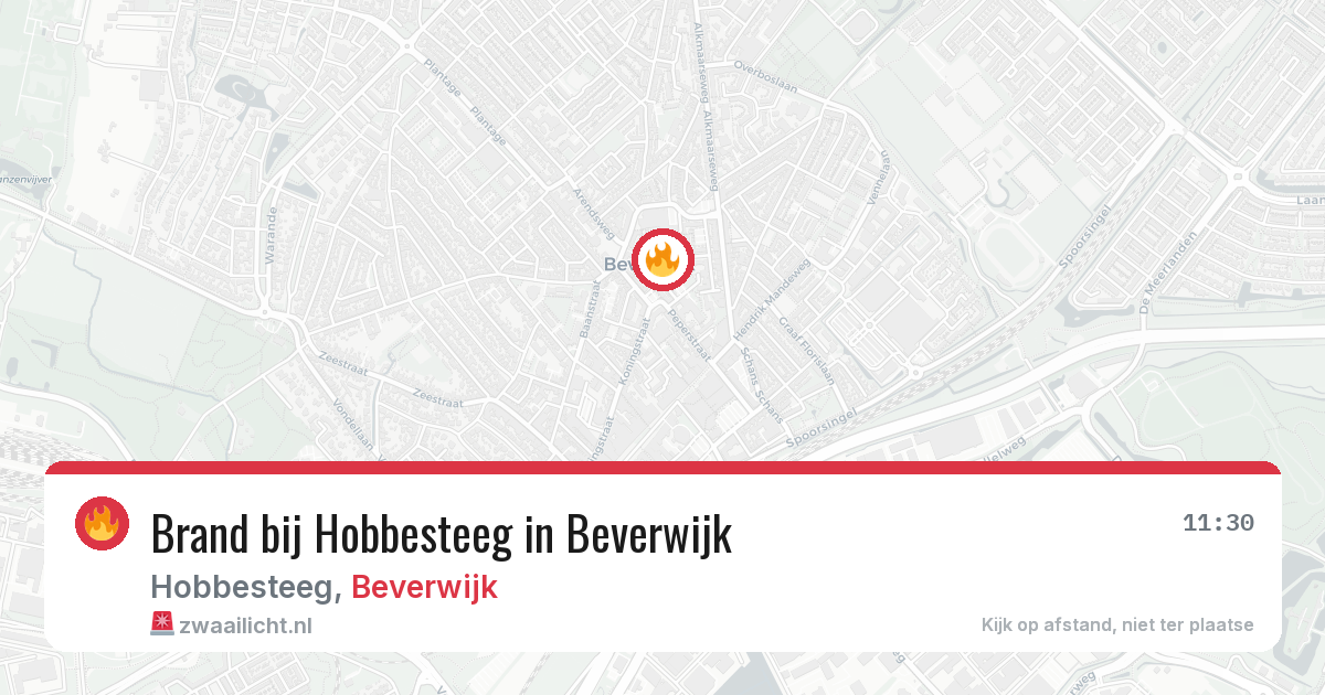 Brand bij Hobbesteeg in Beverwijk — 18 mei 2026