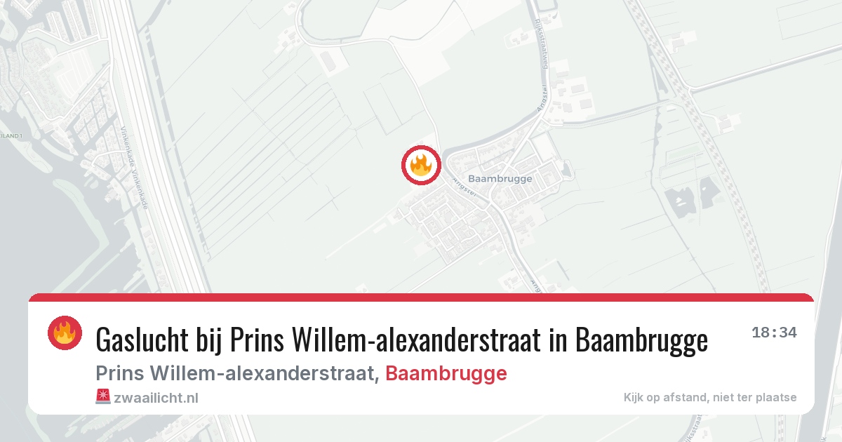 Gaslucht bij Prins Willem-alexanderstraat in Baambrugge — 5 feb 2026