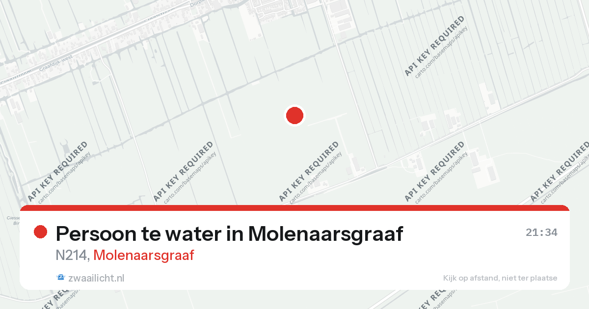 Persoon te water in Molenaarsgraaf — 22 aug 2026