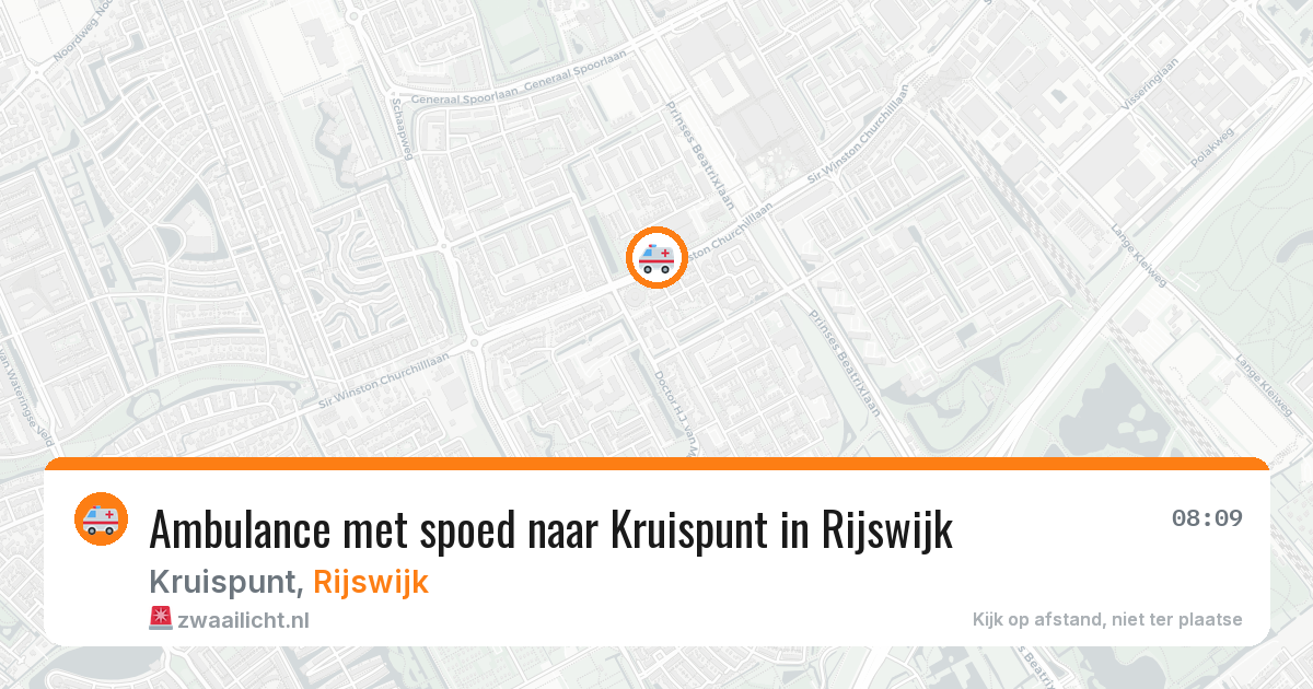 Ambulance met spoed naar Kruispunt in Rijswijk — 11 jun 2026