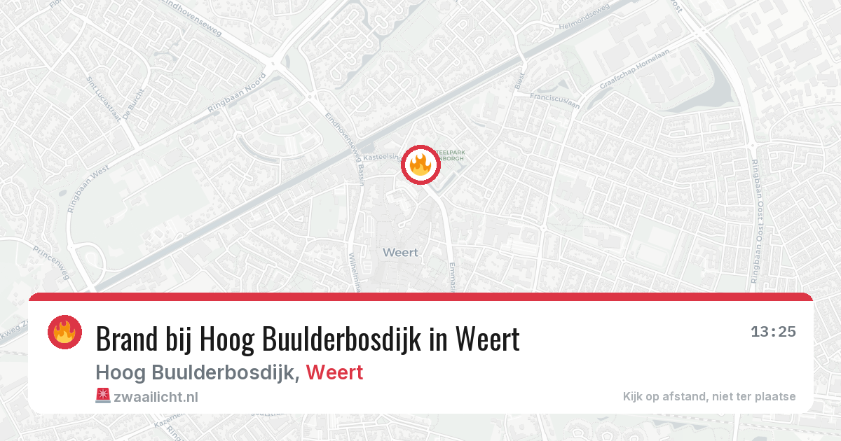 Brand bij Hoog Buulderbosdijk in Weert — 30 apr 2026