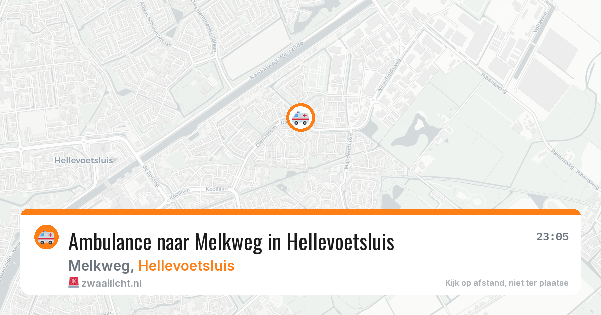 Ambulance naar Melkweg in Hellevoetsluis — 19 jun 2026