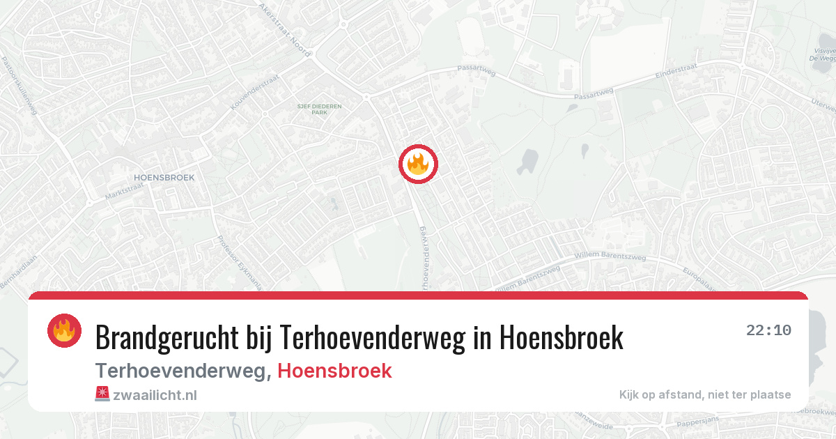 Brandgerucht bij Terhoevenderweg in Hoensbroek — 26 mei 2026