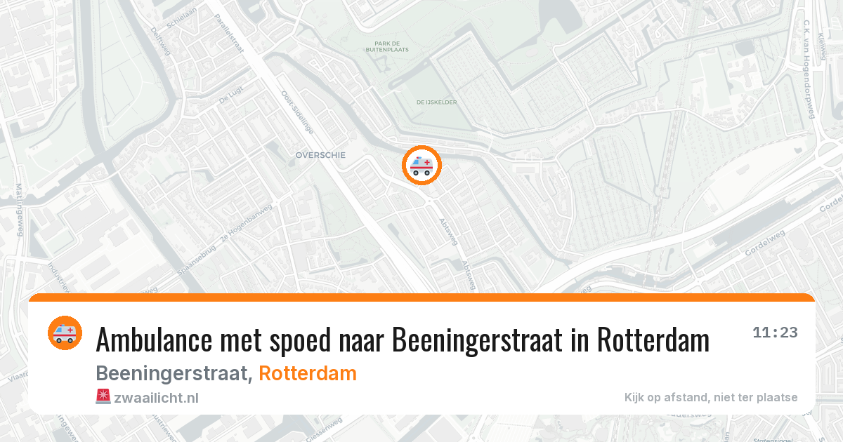 Ambulance met spoed naar Beeningerstraat in Rotterdam — 12 mei 2026