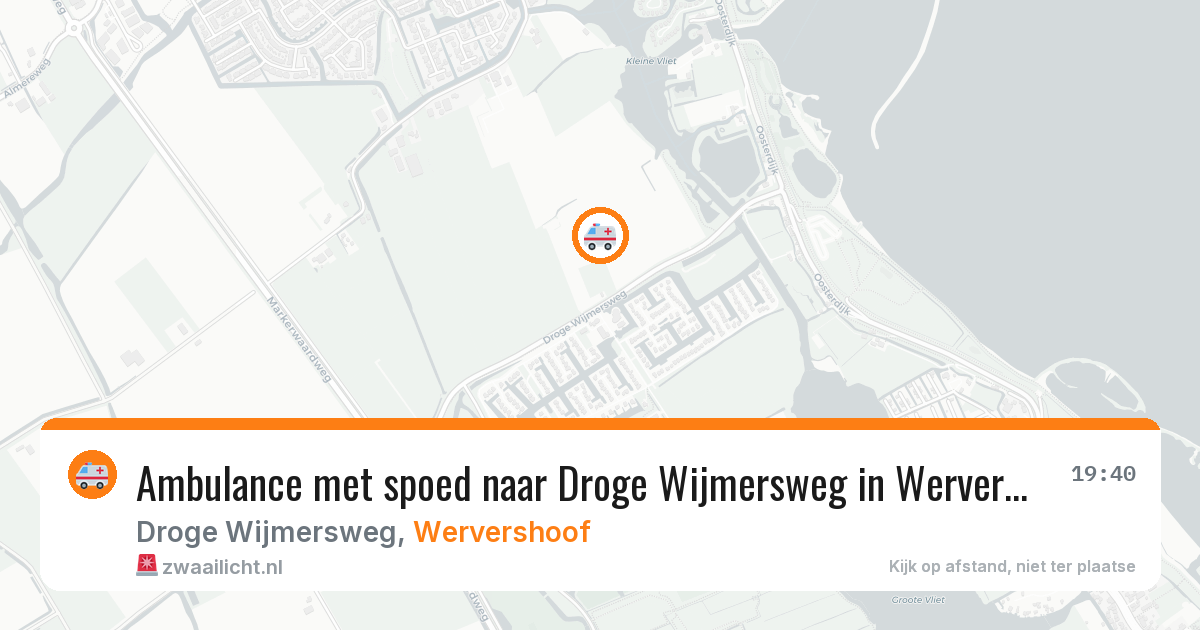 Ambulance met spoed naar Droge Wijmersweg in Wervershoof — 23 jun 2026