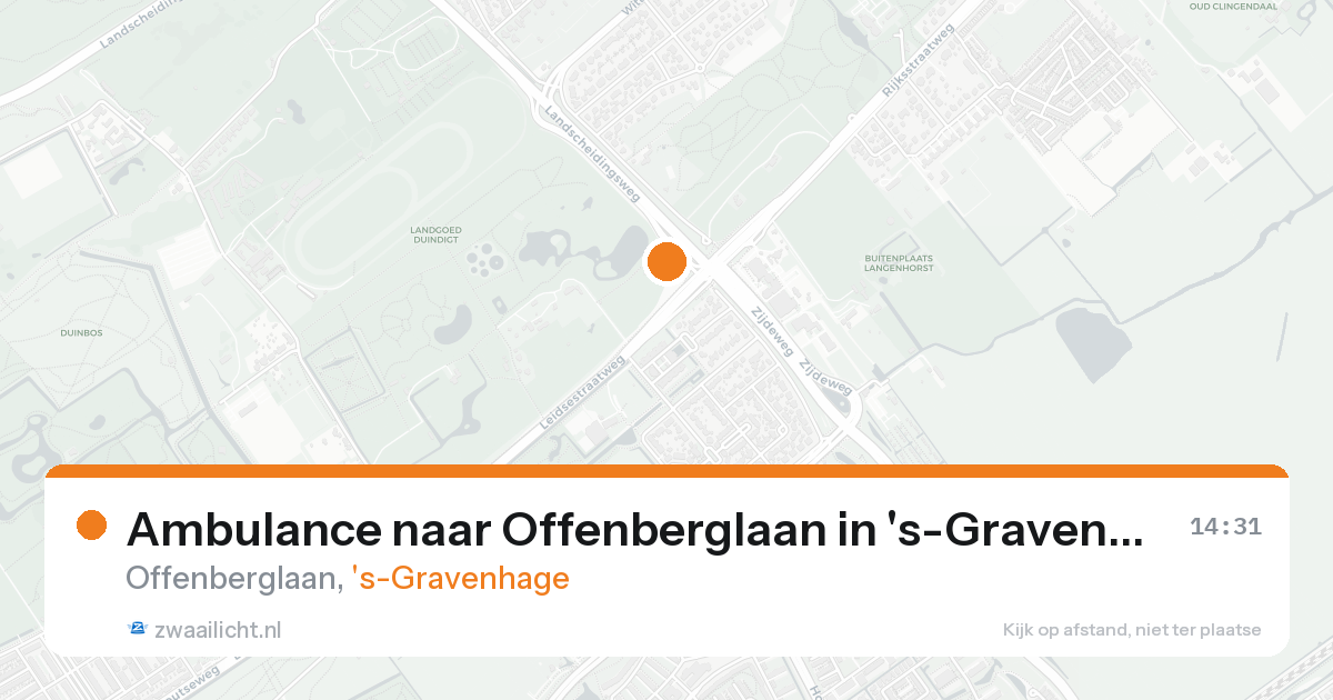Ambulance naar Offenberglaan in 's-Gravenhage — 25 aug 2026