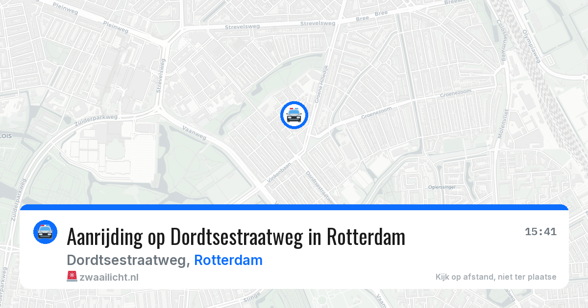 Aanrijding op Dordtsestraatweg in Rotterdam — 22 apr 2026