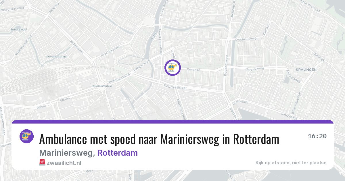 Ambulance met spoed naar Mariniersweg in Rotterdam — 2 jul 2026