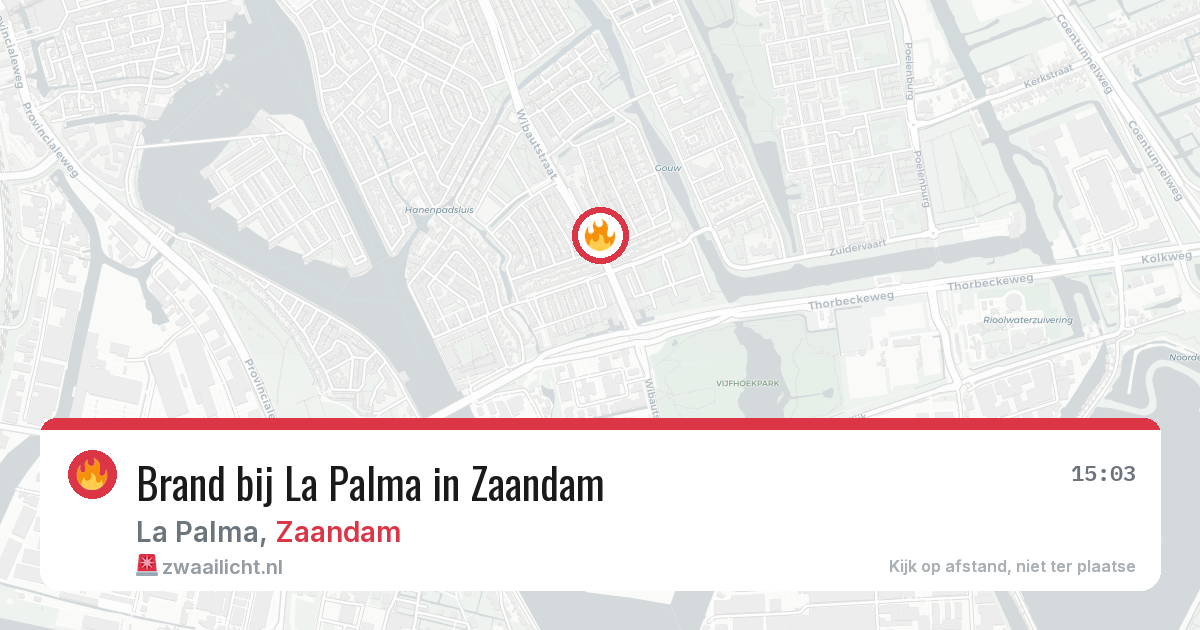 Brand bij La Palma in Zaandam — 26 jun 2026