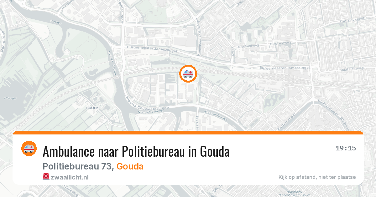 Ambulance naar Politiebureau in Gouda — 2 aug 2026