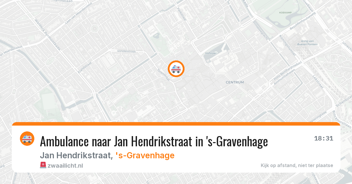 Ambulance naar Jan Hendrikstraat in 's-Gravenhage — 29 jun 2026