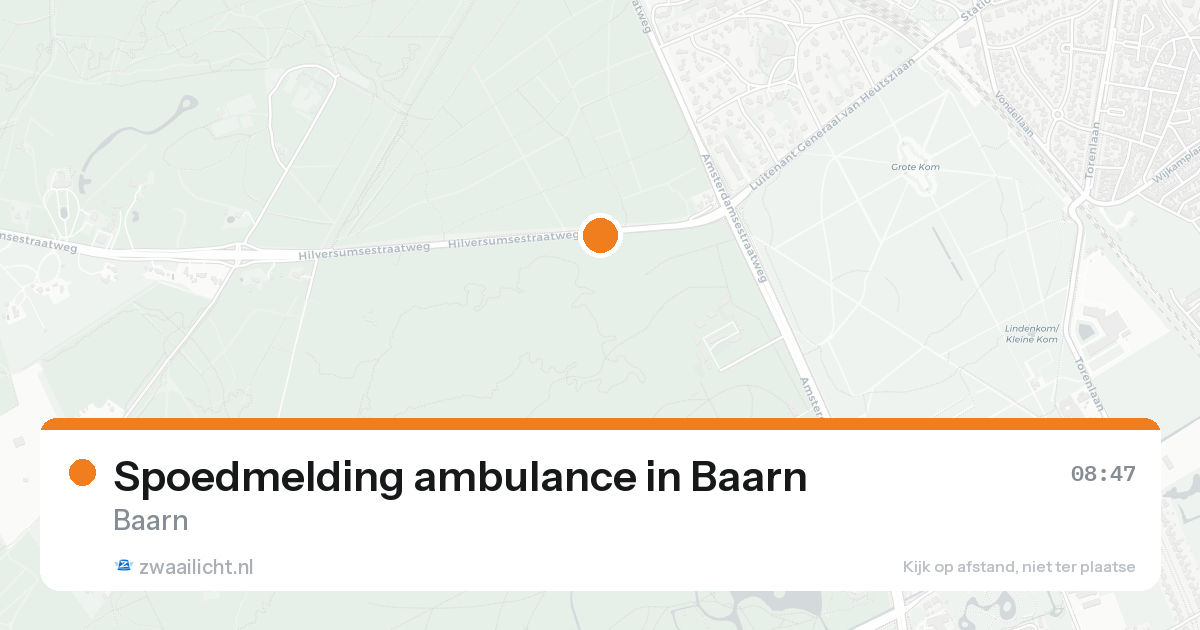 Spoedmelding ambulance in Baarn — 7 feb 2026