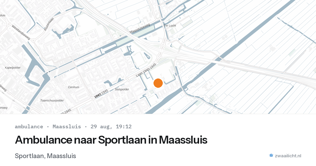 Ambulance naar Sportlaan in Maassluis — 29 aug 2026
