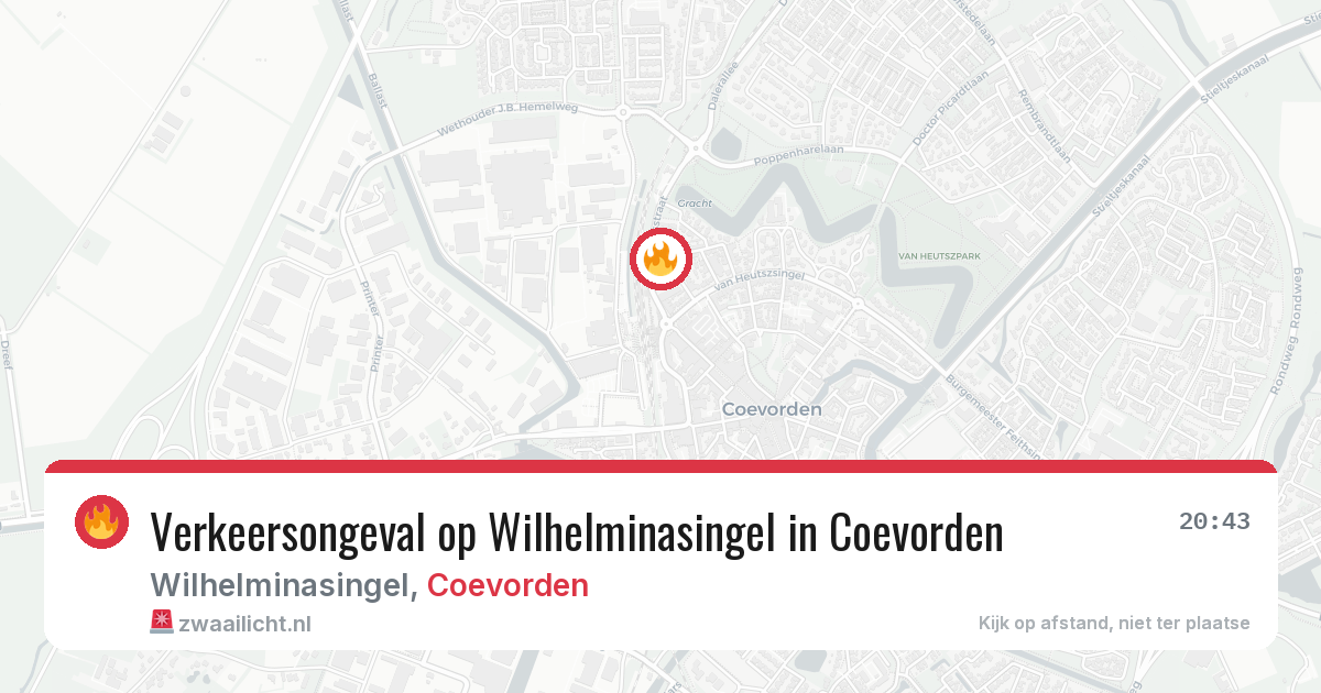Verkeersongeval op Wilhelminasingel in Coevorden — 13 apr 2026