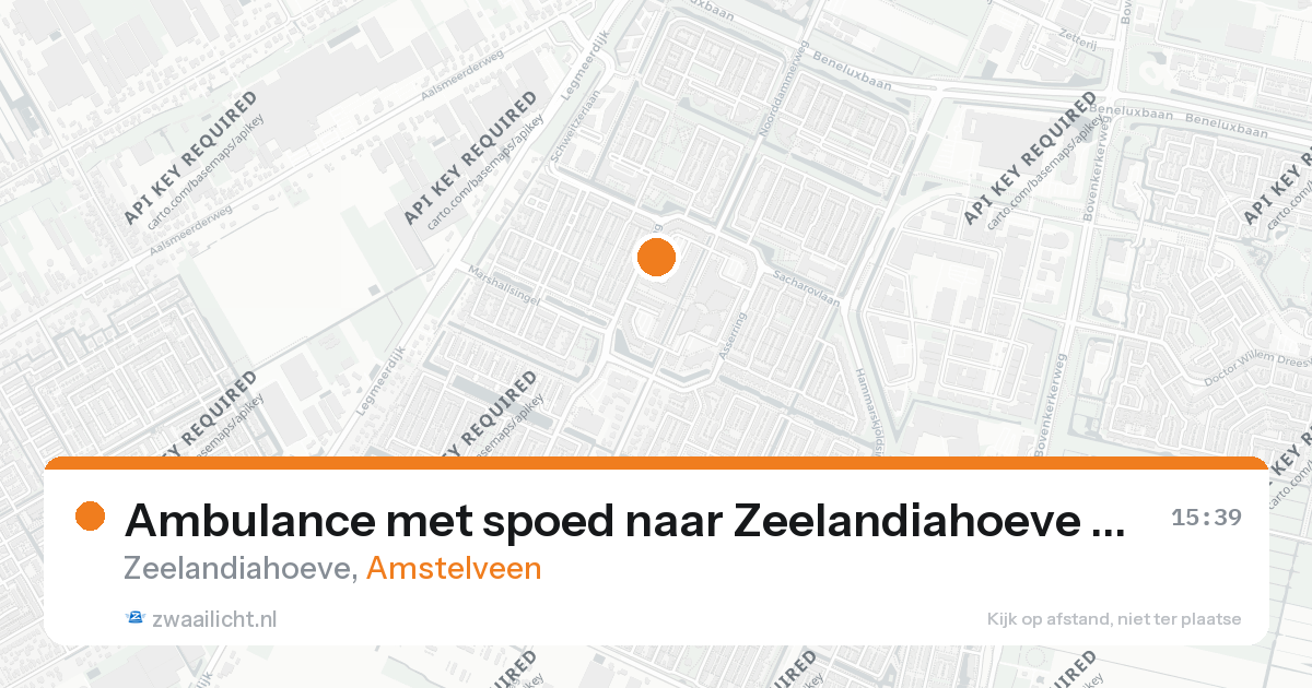Ambulance met spoed naar Zeelandiahoeve in Amstelveen — 26 aug 2026